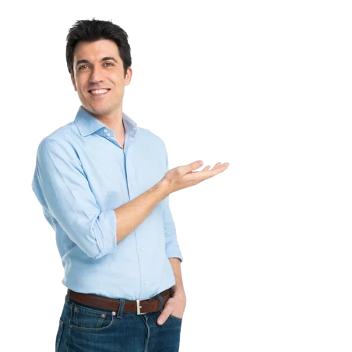 profesional señalando